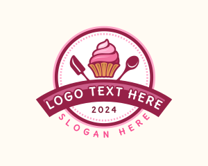 Spoon - Cupcake Baking Dessert logo design