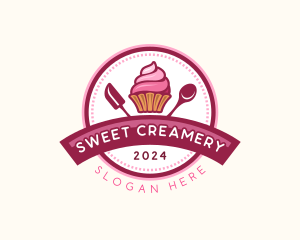 Cupcake Baking Dessert logo design