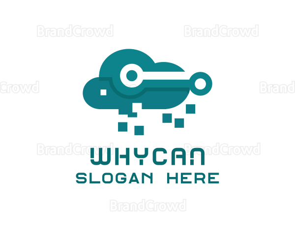 Cloud Data Pixels Logo