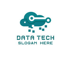 Database - Cloud Tech Pixels logo design