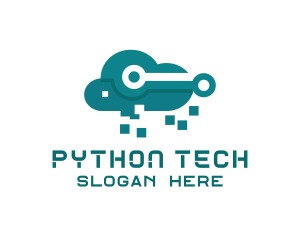 Cloud Tech Pixels logo design