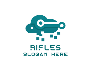 Cloud Tech Pixels logo design