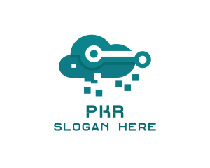 Cloud Tech Pixels logo design