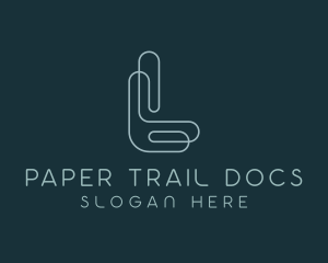 Documentation - Paper Clip Office Document logo design