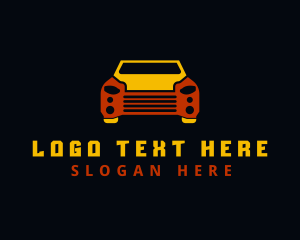 Driving - Sedan Car Race logo design