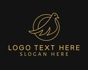 Dove - Bird Luxury Badge logo design