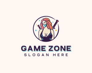 Female Ninja Gamer logo design