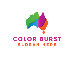 Colorful Australia Map logo design