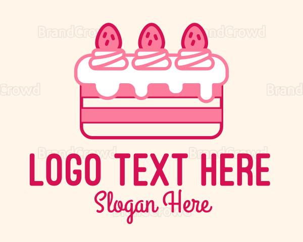 Strawberry Cheesecake Cake Logo