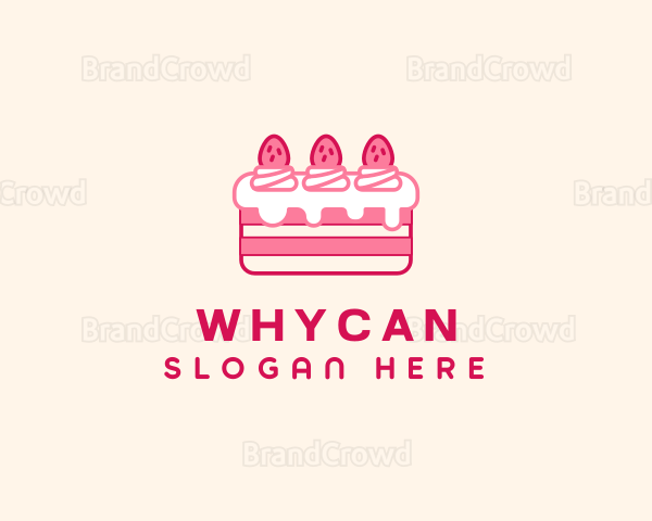 Strawberry Cheesecake Cake Logo