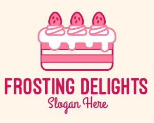 Frosting - Strawberry Cheesecake Cake logo design