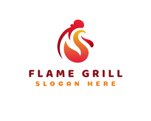 Grilling - Chicken Roast Grill logo design