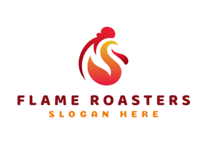 Roasting - Chicken Roast Grill logo design