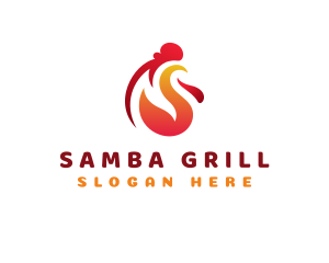 Chicken Roast Grill logo design