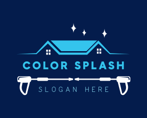 Pressure Wash Roof logo design