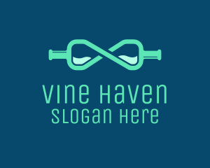 Infinity Wine Bottle logo design