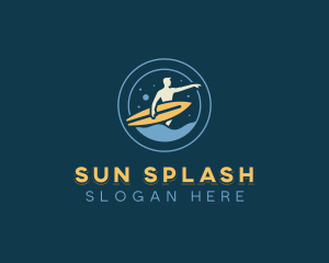 Men Surfing Beachwear  logo design