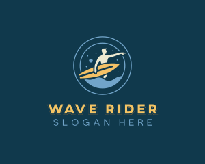 Men Surfing Beachwear  logo design