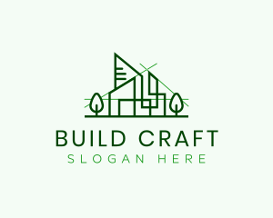 House Architecture Building logo design