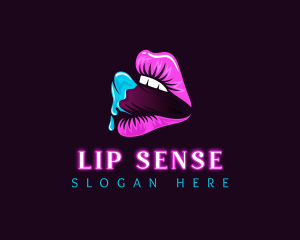 Sexy Tongue Lips logo design