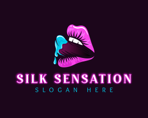 Sensual - Sexy Tongue Lips logo design