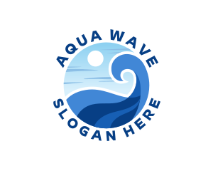 Aqua Wave Resort logo design