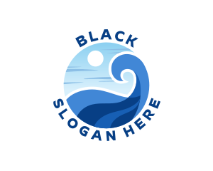 Surf - Aqua Wave Resort logo design