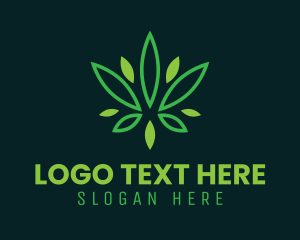 Leaf - Cannabis Plant Oil logo design