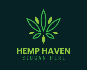 Cannabis Plant Oil logo design