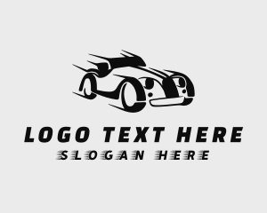Vintage - Cool Fast Car logo design