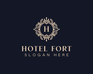 Luxury Hotel Floral logo design