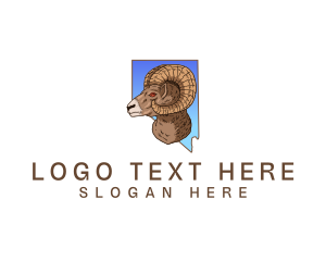 Geography - Nevada Desert Bighorn Sheep logo design