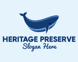 Blue Ocean Whale logo design