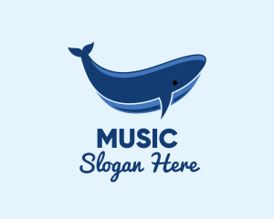 Ocean Fish - Blue Ocean Whale logo design