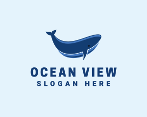 Blue Ocean Whale logo design