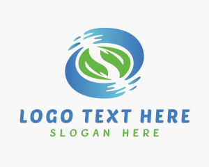 Disinfectant - Eco Leaf Housekeeping logo design