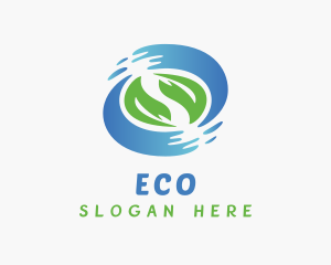 Eco Leaf Housekeeping logo design