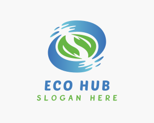 Eco Leaf Housekeeping logo design