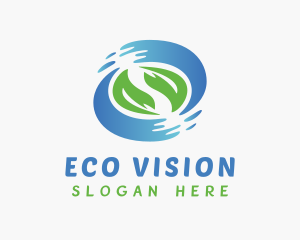 Eco Leaf Housekeeping logo design