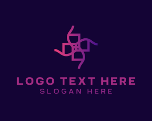 Floral Arrangement - Geometric Flower Cosmetics logo design