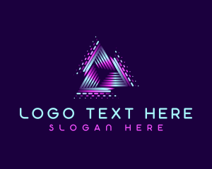 Geometric - Tech Studio Pyramid logo design