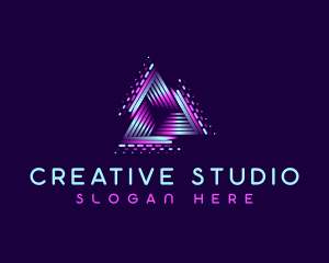 Tech Studio Pyramid logo design