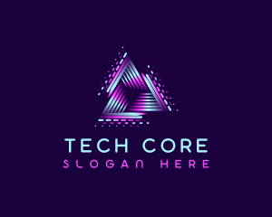 Tech Studio Pyramid logo design