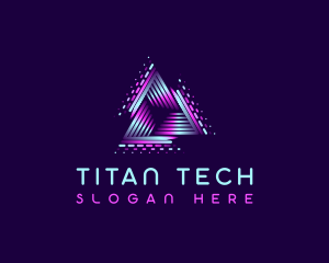 Tech Studio Pyramid logo design