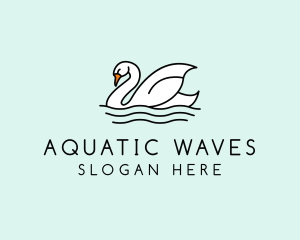 Swimming - Swan Lake Swimming logo design