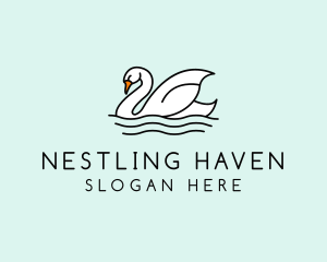 Hatchery - Swan Lake Swimming logo design