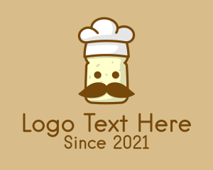Moustache - Toast Bread Chef logo design