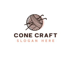 Knitting Yarn Thread logo design