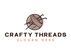 Knitting Yarn Thread logo design