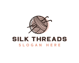 Knitting Yarn Thread logo design